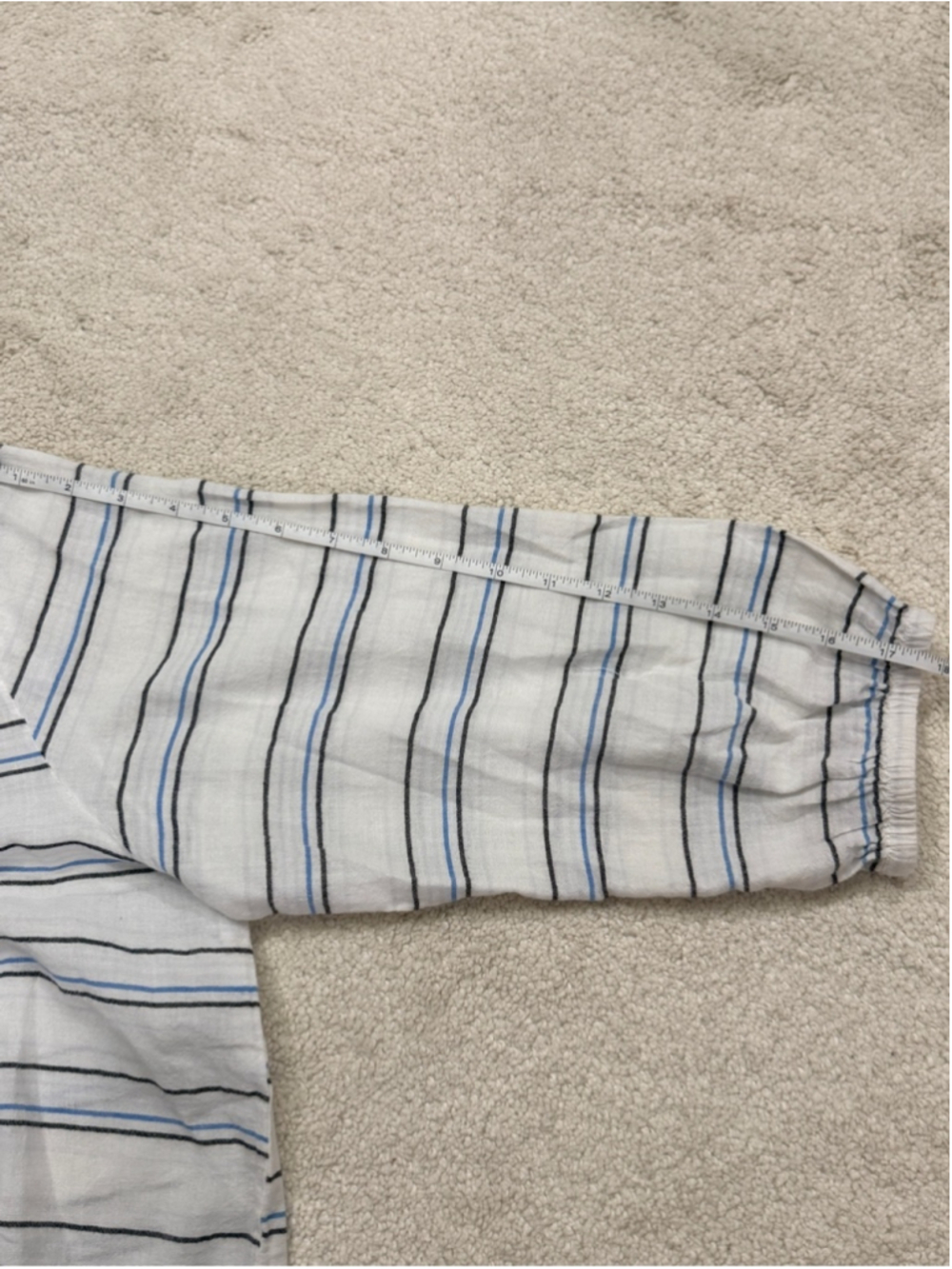 fresh produce Women’s White Tunic with Navy and Light Blue Stripes Size XL/XXL - Picture 8 of 9